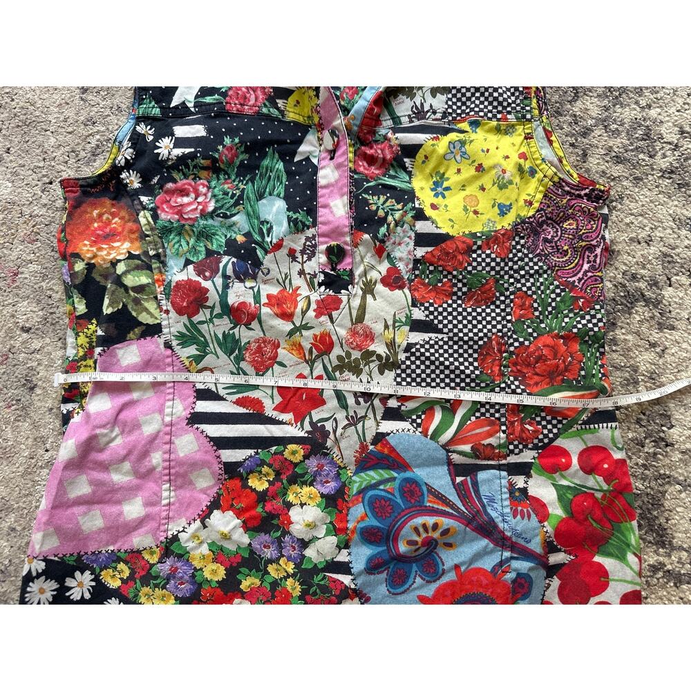 Moschino Jeans Patchwork Heart Print Mini Dress Multicolor IT 46 US 12 8 - Picture 6 of 9